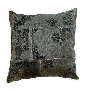 Green Patchwork Throw Pillow
